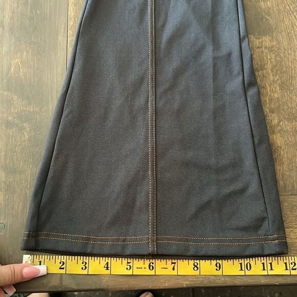 Popilush The Shapewear Jumpsuit Denim Square Neck Tank Top Flare - Picture 15 of 16